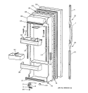 FRESH FOOD DOOR Diagram and Parts List for TFX22VRBBWW  General Electric Refrigerator