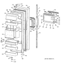 FRESH FOOD DOOR Diagram and Parts List for CSG28DHCBWW  Hotpoint Refrigerator