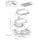 SHELF PARTS Diagram and Parts List for CTT21GABFRWW  Hotpoint Refrigerator