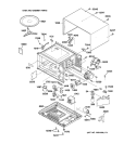 OVEN & CABINET PARTS Diagram and Parts List for JE1250GW02  General Electric Microwave