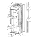 FRESH FOOD DOOR Diagram and Parts List for TFX22PRBBWW  General Electric Refrigerator