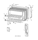 FREEZER DOOR Diagram and Parts List for TBG21IABPRWW  General Electric Refrigerator