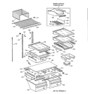 SHELF PARTS Diagram and Parts List for TBG25PABPRWW  General Electric Refrigerator