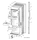 FRESH FOOD DOOR Diagram and Parts List for TFX25VRBBWW  General Electric Refrigerator