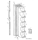 FREEZER DOOR Diagram and Parts List for TFX25ZABBWW  General Electric Refrigerator