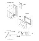 CONTROL PANEL & DOOR PARTS Diagram and Parts List for JE940GW02  General Electric Microwave