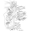 FRESH FOOD SECTION Diagram and Parts List for ZISS42DAASS  General Electric Refrigerator