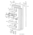 FRESH FOOD DOOR Diagram and Parts List for ZISS42NAASS  General Electric Refrigerator