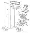 FREEZER SECTION Diagram and Parts List for ZISS42NAASS  General Electric Refrigerator