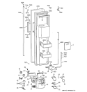 FREEZER DOOR Diagram and Parts List for ZISS48DAASS  General Electric Refrigerator
