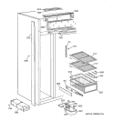 FREEZER SECTION Diagram and Parts List for ZISS48DAASS  General Electric Refrigerator