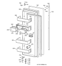 FRESH FOOD DOOR Diagram and Parts List for ZISS48NAASS  General Electric Refrigerator