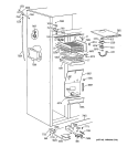 FREEZER SECTION Diagram and Parts List for ZISS48NAASS  General Electric Refrigerator
