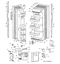 DOORS Diagram and Parts List for TFG20JRBBWW  General Electric Refrigerator