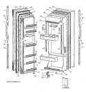 DOORS Diagram and Parts List for TFG22JABBWW  General Electric Refrigerator