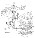 FRESH FOOD SECTION Diagram and Parts List for TFG22JABBWW  General Electric Refrigerator