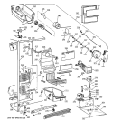 FREEZER SECTION Diagram and Parts List for TFG25PRBBWW  General Electric Refrigerator
