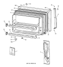 FREEZER DOOR Diagram and Parts List for TBI18JIBPRWW  General Electric Refrigerator