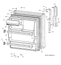FRESH FOOD DOOR Diagram and Parts List for CTG18GABGRWW  Hotpoint Refrigerator