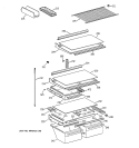 SHELF PARTS Diagram and Parts List for CTG21GABPRWW  Hotpoint Refrigerator