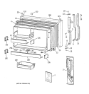 FREEZER DOOR Diagram and Parts List for CTG25GABPRWW  Hotpoint Refrigerator