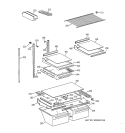 SHELF PARTS Diagram and Parts List for CTG25GABPRWW  Hotpoint Refrigerator
