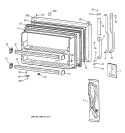 FREEZER DOOR Diagram and Parts List for CTG18GABPRWW  Hotpoint Refrigerator
