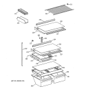 SHELF PARTS Diagram and Parts List for CTG18GABPRWW  Hotpoint Refrigerator