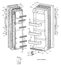 DOORS Diagram and Parts List for CSX19LABBWH  Hotpoint Refrigerator
