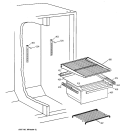 FRESH FOOD SHELVES Diagram and Parts List for CSX19LABBWH  Hotpoint Refrigerator
