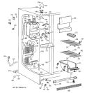 FREEZER SECTION Diagram and Parts List for CSX22GABBWW  Hotpoint Refrigerator