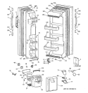 DOORS Diagram and Parts List for CSX22GRBBAA  Hotpoint Refrigerator
