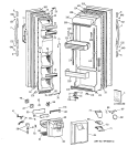 DOORS Diagram and Parts List for MSX25DPBBAA  General Electric Refrigerator