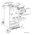 CABINET Diagram and Parts List for MTG18GABPRWW  General Electric Refrigerator