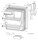FRESH FOOD DOOR Diagram and Parts List for MTI18GIBPRWW  General Electric Refrigerator