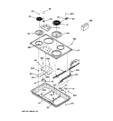 COOKTOP Diagram and Parts List for JP626WV2WW  General Electric Cooktop