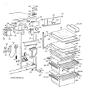 FRESH FOOD SECTION Diagram and Parts List for TFJ22JABBAA  General Electric Refrigerator