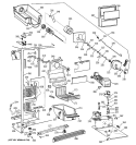 FREEZER SECTION Diagram and Parts List for TFJ22PRBBAA  General Electric Refrigerator
