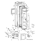 FREEZER DOOR Diagram and Parts List for TPX21BRBBWW  General Electric Refrigerator