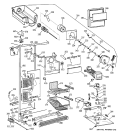 FREEZER SECTION Diagram and Parts List for TPX21PRBBAA  General Electric Refrigerator