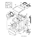 CABINET, DOOR & TOP Diagram and Parts List for WSXH208V1WW  General Electric Washer