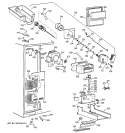 FREEZER SECTION Diagram and Parts List for TFG30PFBBWW  General Electric Refrigerator