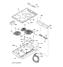 COOKTOP Diagram and Parts List for JCP350BA1BB  General Electric Cooktop