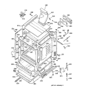 BODY PARTS Diagram and Parts List for JGBP90MEA1BC  General Electric Range