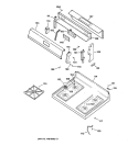 CONTROL PANEL & COOKTOP Diagram and Parts List for JGBS22BEA2AD  General Electric Range