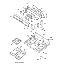 Part Location Diagram of WB62K10052 GE COOKTOP (ALMOND)