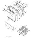 DOOR PARTS Diagram and Parts List for JGBP27BEA3AD  General Electric Range