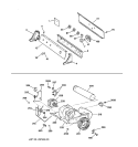 BACKSPLASH, BLOWER & MOTOR Diagram and Parts List for DJXR473GV0AA  General Electric Dryer