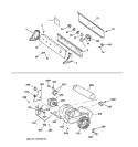 BACKSPLASH, BLOWER & MOTOR Diagram and Parts List for DJXR473EV0WW  General Electric Dryer