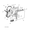 FRONT PANEL & DOOR Diagram and Parts List for DJXR473EV0WW  General Electric Dryer